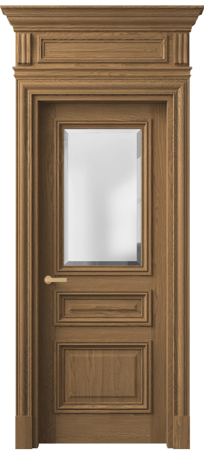 Межкомнатная дверь Антик 7304 Дуб мускатный матовый Сатинированное стекло с фацетом Цена 292980 ₽ | Volhovec