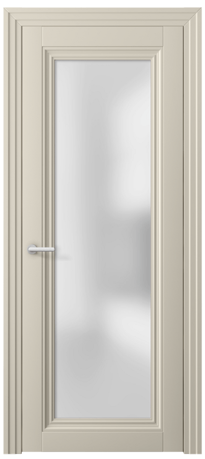 Межкомнатная дверь Центро 2502 ПЭТ светло-бежевый Сатинированное стекло Цена 43720 ₽ | Volhovec