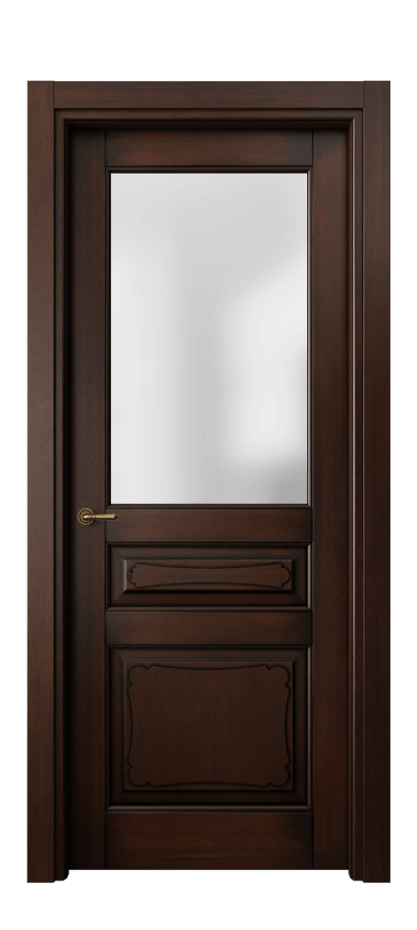 Межкомнатная дверь Toscana Elegante 6324 Бук тёмный с патиной Сатинированное стекло Цена 122320 ₽ | Volhovec