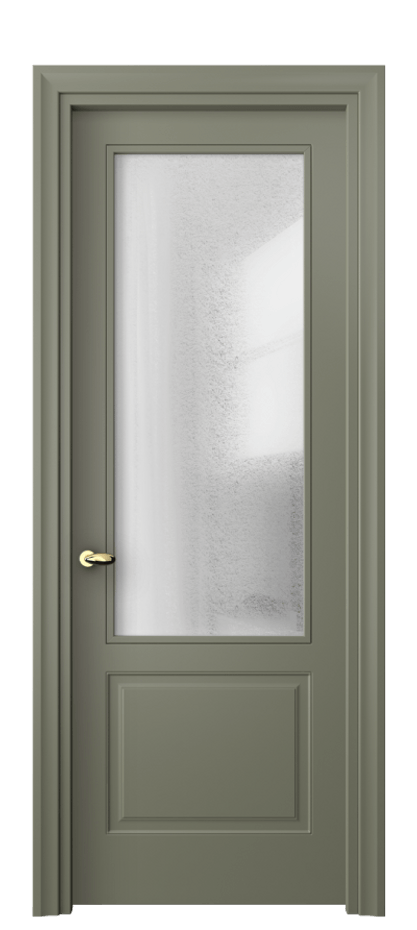 Межкомнатная дверь Esse 8552 Матовый оливковый тёмный Фактурное стекло "Лёд", триплекс, 8 мм Цена 79310 ₽ | Volhovec