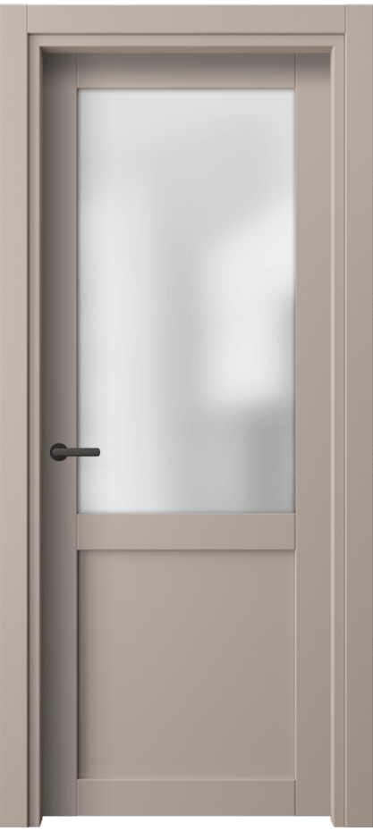 Межкомнатная дверь Нео 2122 ПЭТ серо-коричневый  Сатинированное стекло Цена 28320 ₽ | Volhovec