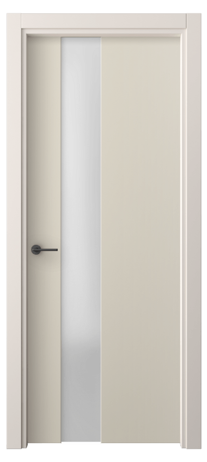 Межкомнатная дверь Фридом 4224 ПЭТ светло-бежевый Сатинированное стекло Цена 42350 ₽ | Volhovec