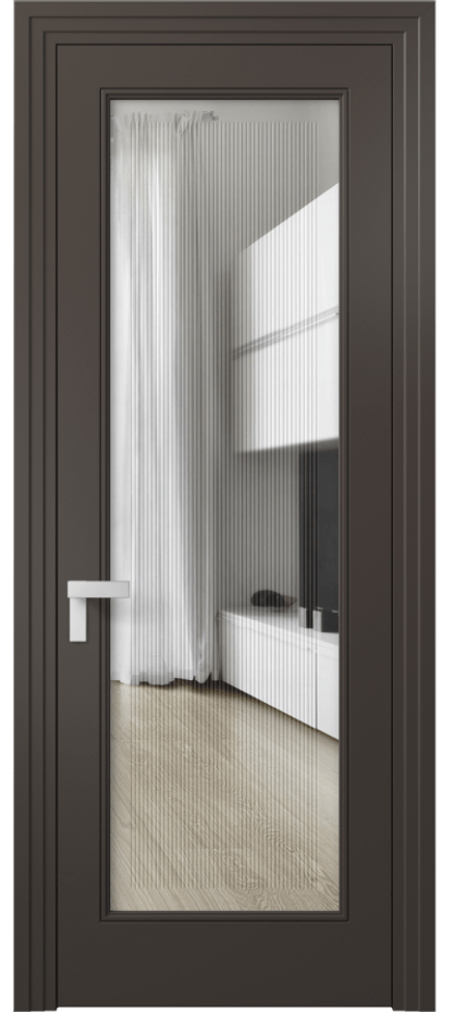 Дверь межкомнатная Rocca 8300 Матовый антрацит Прозрачное стекло с гравировкой "Каннелюры", триплекс, 7 мм Каскадный компланарный наличник МАН Цена 95590 ₽ Наличники уже входят в базовый комплект. Фабрика дверей Волховец 8 (800) 551 43 19 Межкомнатная дверь Rocca 8300 Матовый антрацит Прозрачное стекло с гравировкой "Каннелюры", триплекс, 7 мм Цена 95590 ₽ | Volhovec