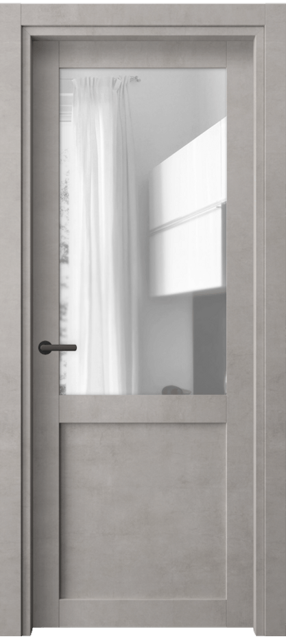 Межкомнатная дверь Нео 2122 Леон серебро Прозрачное стекло, триплекс Цена 38470 ₽ | Volhovec