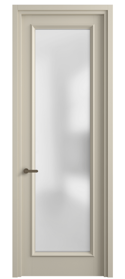 Межкомнатная дверь Шарм 6702 Матовый бежево-серый Сатинированное стекло Цена 104060 ₽ | Volhovec