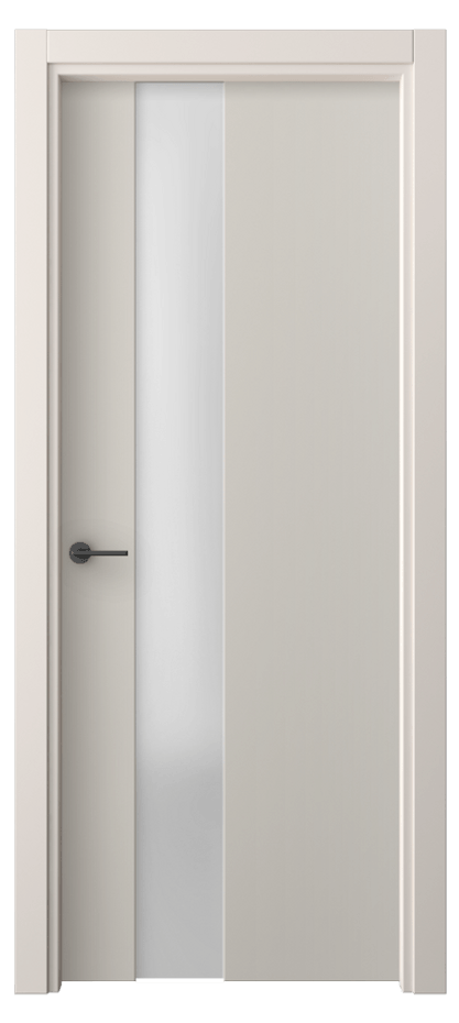Межкомнатная дверь Freedom 4224 ПЭТ светло-серый Сатинированное стекло Цена 39710 ₽ | Volhovec