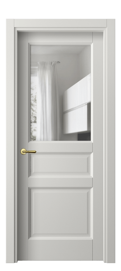 Межкомнатная дверь Galant 1432 Матовый серый Прозрачное стекло, 4 мм Цена 54120 ₽ | Volhovec