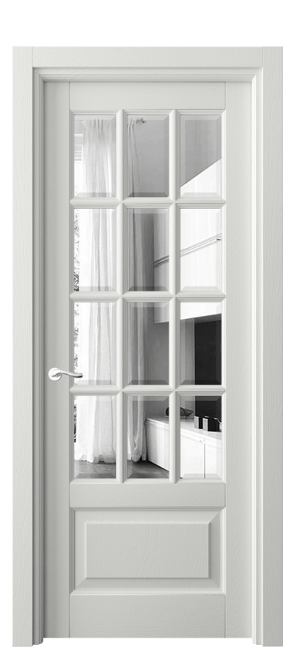 Межкомнатная дверь Лигнум 0728 Дуб светло-серый Двустороннее зеркало с фацетом, триплекс Цена 180840 ₽ | Volhovec