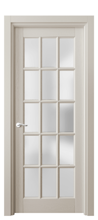 Межкомнатная дверь Lignum 0708 Дуб светло-бежевый Сатинированное стекло Цена 163130 ₽ | Volhovec
