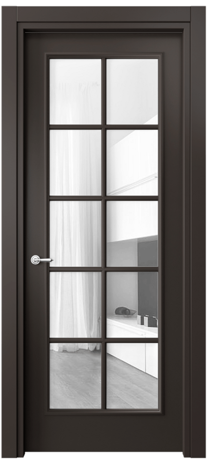 Межкомнатная дверь Paris 8102 Матовый антрацит Прозрачное стекло, 4 мм Цена 79640 ₽| Volhovec