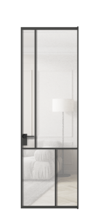 Межкомнатная дверь Мозаик АЛПЛ041.20  Рифлёное стекло "Дюна", триплекс, 6 мм + Фактурное стекло "Лёд", триплекс Цена 210620 ₽ | Volhovec