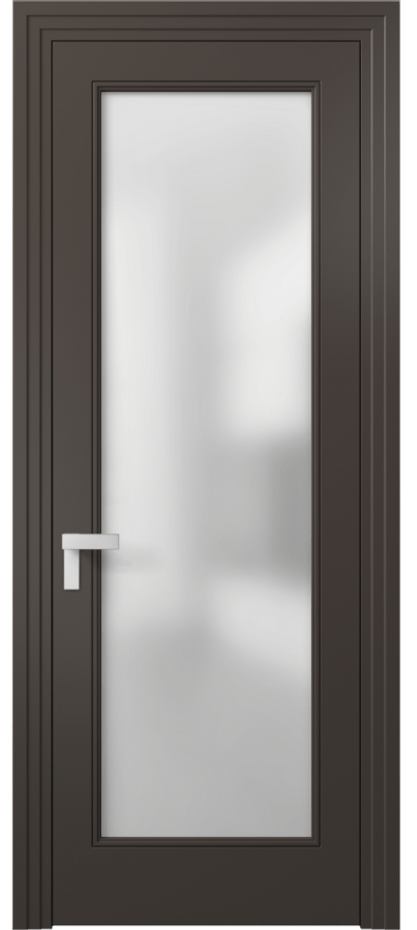 Дверь межкомнатная Rocca 8300 Матовый антрацит Сатинированное стекло Каскадный компланарный наличник МАН Цена 85690 ₽ Наличники уже входят в базовый комплект. Фабрика дверей Волховец 8 (800) 551 43 19 Межкомнатная дверь Rocca 8300 Матовый антрацит Сатинированное стекло Цена 85690 ₽ | Volhovec