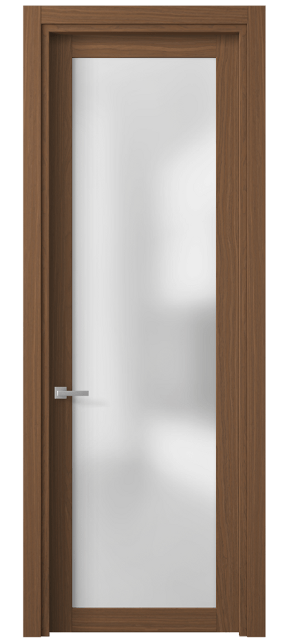 Межкомнатная дверь Планум 2102 Дуб шоколадный Сатинированное стекло Цена 53270 ₽ | Volhovec