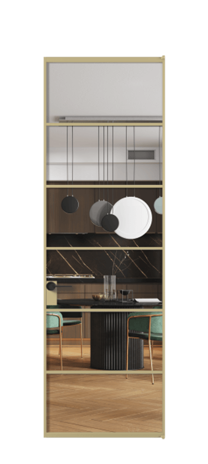 Алюминиевая дверь АЛПЛ040.04  Прозрачное стекло "Кристал Вижн", калёное Цена 191810  | Volhovec