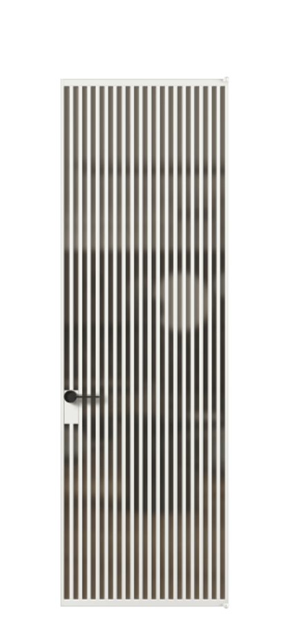 Алюминиевая дверь АЛПЛ040.06 Алюминий белоснежный Сатинированное бронзовое стекло, триплекс Цена 202610  | Volhovec