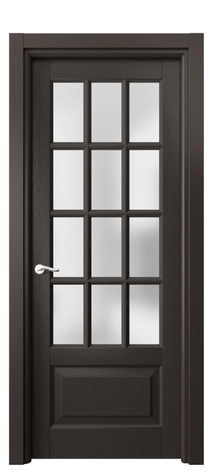 Межкомнатная дверь Lignum 0728 Дуб антрацит Сатинированное стекло Цена 163130 ₽ | Volhovec