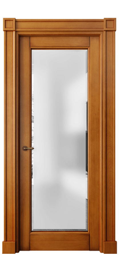 Межкомнатная дверь Toscana Plano 6300 Бук светлый с патиной Сатинированное стекло с фацетом, 6 мм Цена 157211 ₽ | Volhovec