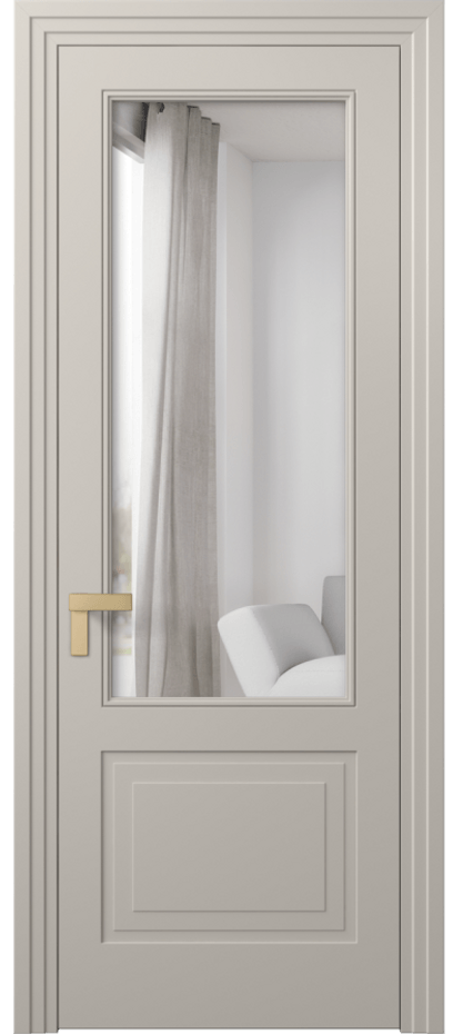 Межкомнатная дверь Рокка 8352 Матовый светло-бежевый Двустороннее зеркало, триплекс Цена 76920 ₽ | Volhovec