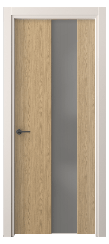 Межкомнатная дверь Фридом 4226 Жемчужный дуб Сатинированное серое стекло, триплекс Цена 36820 ₽ | Volhovec
