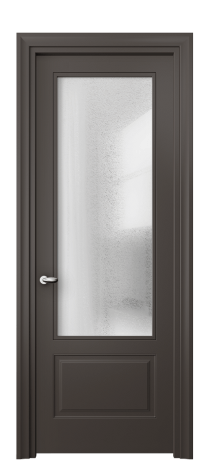 Межкомнатная дверь Esse 8542 Матовый антрацит Фактурное стекло "Лёд", триплекс, 8 мм Цена 79310 ₽ | Volhovec