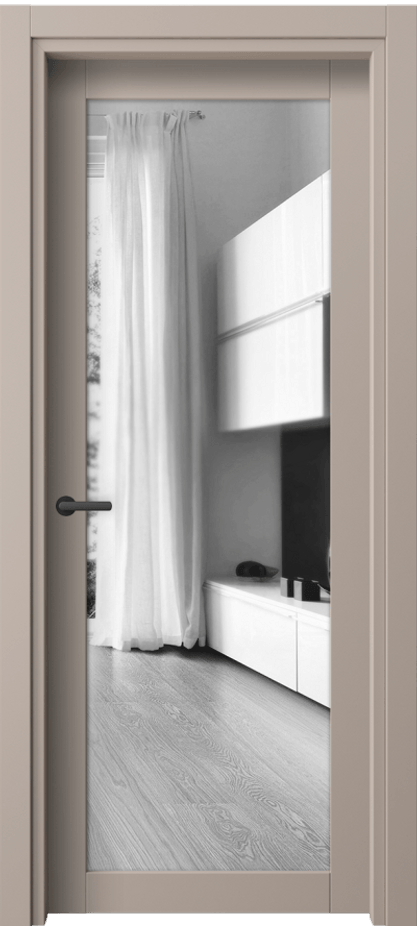 Межкомнатная дверь Нео 2102 ПЭТ серо-коричневый  Двустороннее зеркало, триплекс Цена 30960 ₽ | Volhovec