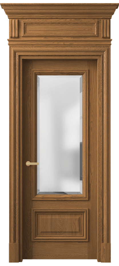 Межкомнатная дверь Антик 7306 Дуб пряный матовый Сатинированное стекло с фацетом Цена 292980 ₽ | Volhovec