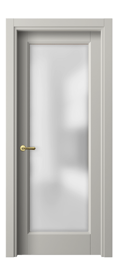 Межкомнатная дверь Галант 1402 Матовый тёплый серый Сатинированное стекло Цена 47600 ₽ | Volhovec