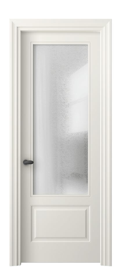 Межкомнатная дверь Эссе 8542 Матовый жемчужный Фактурное стекло "Лёд", триплекс Цена 67760 ₽ | Volhovec