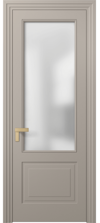 Межкомнатная дверь Рокка 8352 Матовый бисквитный Сатинированное стекло Цена 75270 ₽ | Volhovec