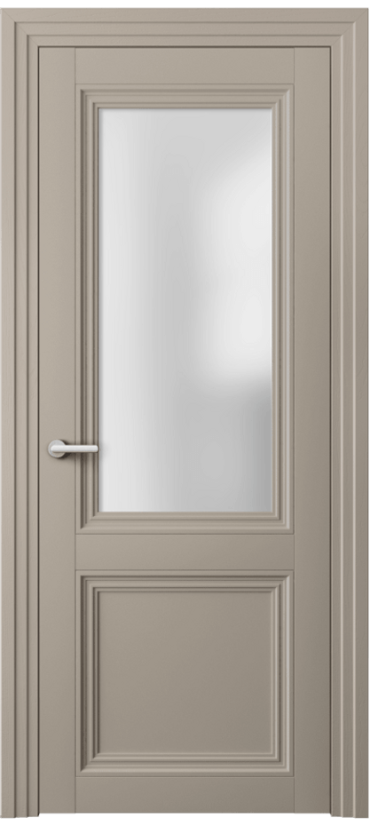 Межкомнатная дверь Центро 2524 Матовый бисквитный Сатинированное стекло Цена 68420 ₽ | Volhovec