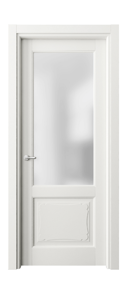 Межкомнатная дверь Тоскана Элегантэ 6322 Матовый серый Сатинированное стекло Цена 107140 ₽ | Volhovec