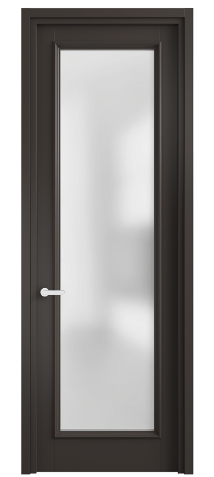 Межкомнатная дверь Шарм 6702 Матовый антрацит Сатинированное стекло Цена 104060 ₽ | Volhovec