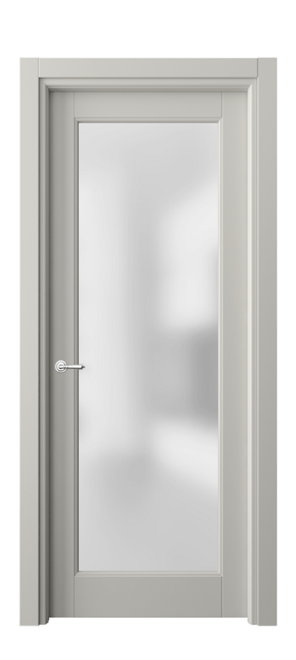 Межкомнатная дверь Тоскана Ромбо 6300 Матовый тёплый серый Сатинированное стекло Цена 104060 ₽ | Volhovec