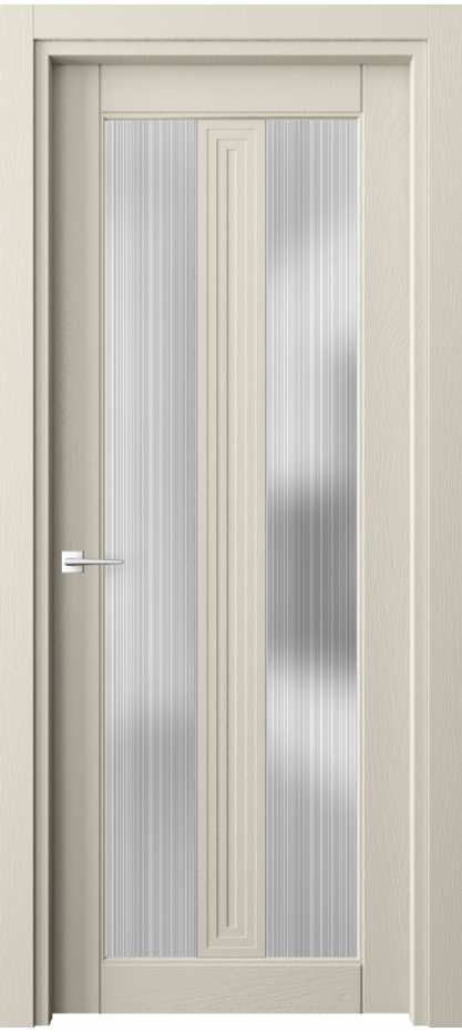 Межкомнатная дверь Эго 6122 Дуб бежево-серый Сатинированное стекло "Дождь" Цена 134750 ₽ | Volhovec
