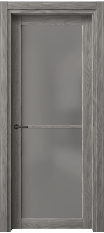 Межкомнатная дверь Нео 2108 Имбирный ясень Сатинированное серое стекло, триплекс Цена 39270 ₽ | Volhovec