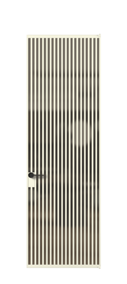 Алюминиевая дверь АЛПЛ040.06 Алюминий молочно-белый Сатинированное бронзовое стекло, триплекс Цена 202610  | Volhovec