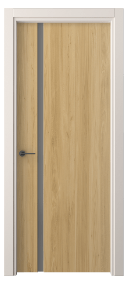 Межкомнатная дверь Фридом 4222 Солнечный вяз Сатинированное серое стекло, триплекс Цена 44880 ₽ | Volhovec