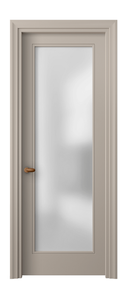 Межкомнатная дверь Эссе 8502 Матовый бисквитный Сатинированное стекло Цена 62810 ₽ | Volhovec