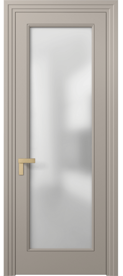 Межкомнатная дверь Рокка 8300 Матовый бисквитный Сатинированное стекло Цена 75270 ₽ | Volhovec