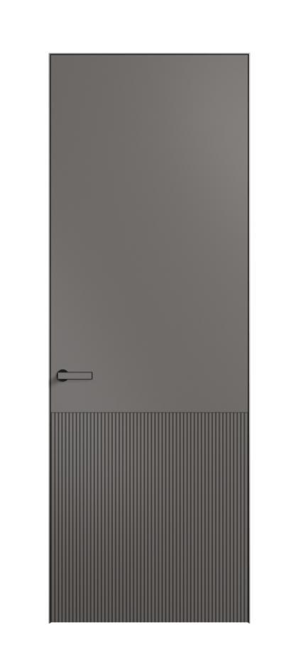 Дверь межкомнатная Velvet АКП 8204 Матовый классический серый. Скрытый короб Черный Цена 61569 . Фабрика дверей Волховец 8 (800) 551 43 19 Межкомнатная дверь Velvet АКП 8204 Матовый классический серый. Цена 61569 | Volhovec