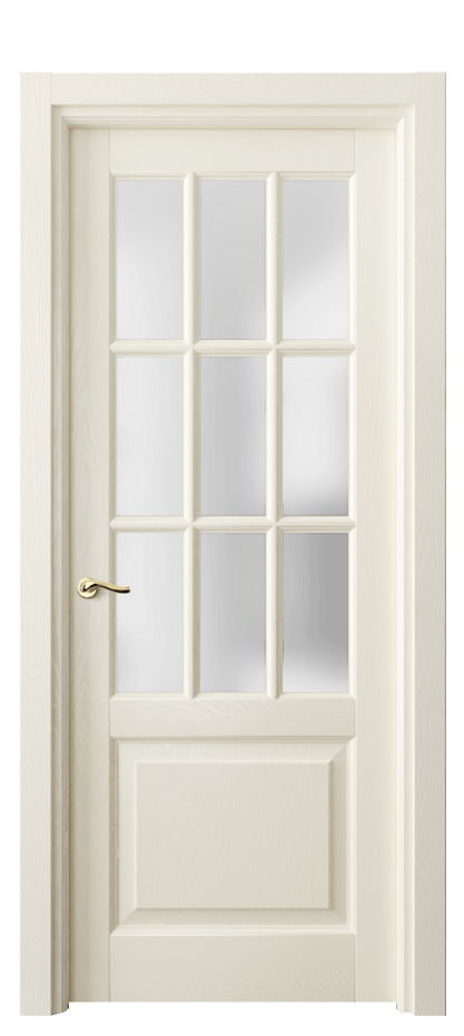 Межкомнатная дверь Lignum 0748 Дуб молочно-белый Сатинированное стекло Цена 163130 ₽ | Volhovec