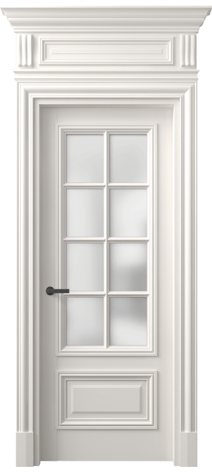 Межкомнатная дверь Антик 7316 Матовый пудровый белый Сатинированное стекло Цена 196910 ₽ | Volhovec