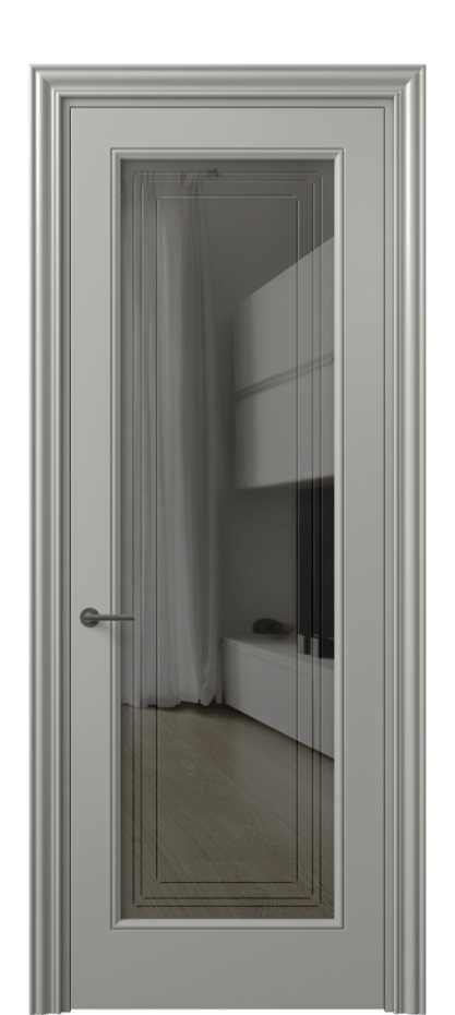 Дверь межкомнатная Mascot 8400 Матовый нейтральный серый Прозрачное серое стекло с гравировкой "Грани", триплекс, 7 мм Фигурный наличник МНСР Цена 85360 ₽ Наличники уже входят в базовый комплект. Фабрика дверей Волховец 8 (800) 551 43 19 Межкомнатная дверь Mascot 8400 Матовый нейтральный серый Прозрачное серое стекло с гравировкой "Грани", триплекс, 7 мм Цена 85360 ₽ | Volhovec