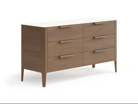 Мебель Комод Piega 6 ящиков. Цвет Дуб туманный матовый. Материал Массив дуба матовый. Коллекция Комод Piega 6 ящиков. Картинка.