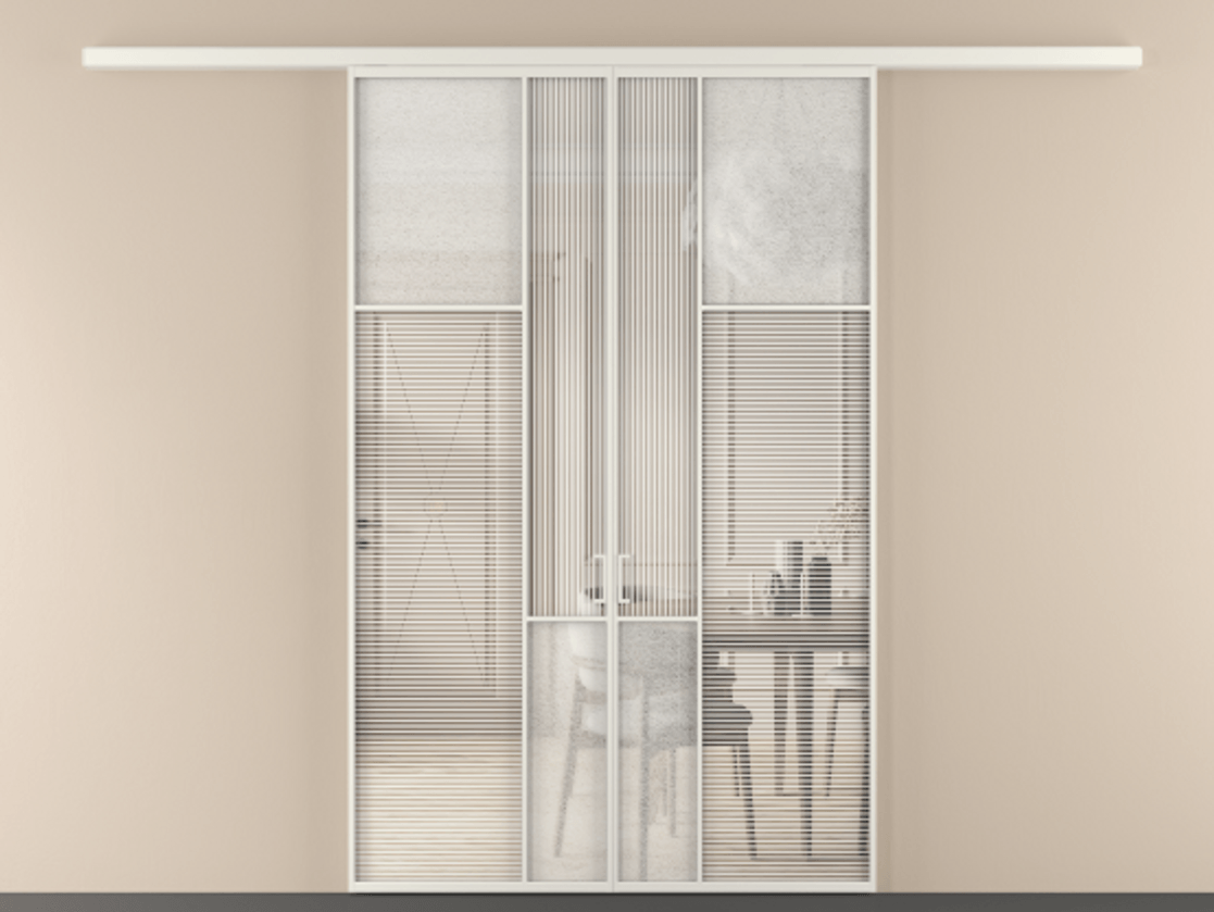 Перегородка Mosaic вдоль стены двустворчатая #VENDORCODE# #FURNISH# #GLASS# Цена #PRICE# #CURRENCY# | Volhovec