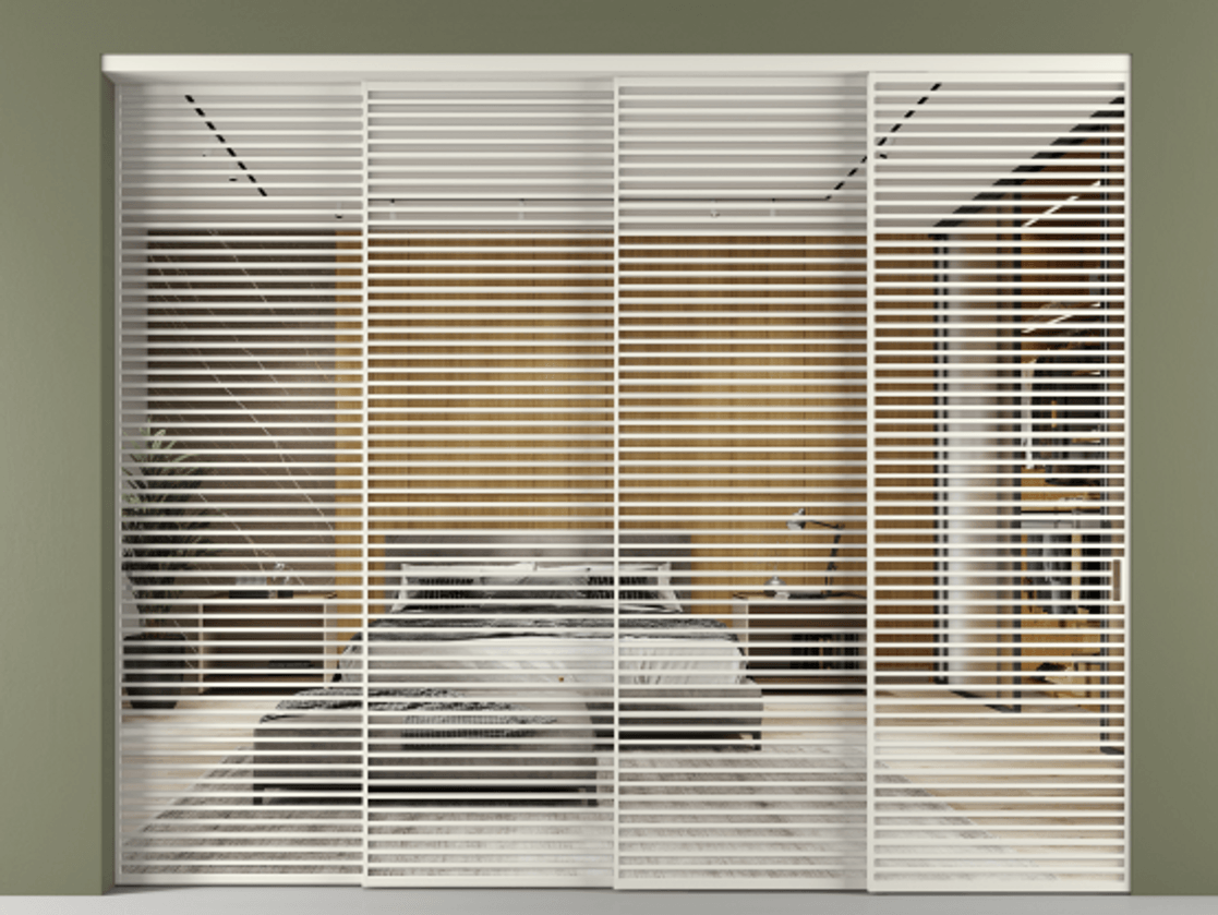 Перегородка Formato внутри проёма телескопик синхро 3 АЛПР 040.07 Алюминий Белый Двустороннее зеркало, триплекс 6 мм, триплекс 6 мм. Скрытый короб БЕЛ Цена 904970 ₽ 1. Полотно 4 шт.  (800/2100 мм)
2. Комплект установки раздвижной системы
3. Базовый комплект фурнитуры
4. Комплект фурнитуры телескопик синхро-3
5. Ручка RONDO
. Фабрика дверей Волховец 8 (800) 551 43 19  Перегородка Formato внутри проёма телескопик синхро 3 АЛПР 040.07 Алюминий Белый Двустороннее зеркало, триплекс 6 мм, триплекс 6 мм Цена 904970 ₽ | Volhovec