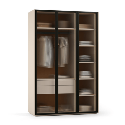 Мебель Шкафы для одежды Module. Цвет Алюминий Черный. Материал Алюминий. Коллекция Идея 2. Картинка.