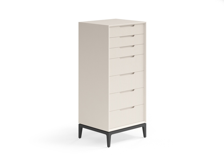 Мебель Комод Вельвет 7 ящиков. Цвет Матовый бежево-серый. Материал Гладкая эмаль. Коллекция Комод Вельвет 7 ящиков. Картинка.