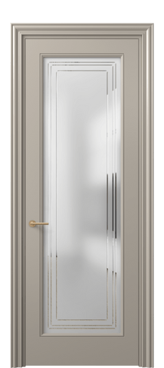 Дверь межкомнатная 8400 МБСК Сатин с гравировкой Mascot. Цвет Матовый бисквитный. Материал Гладкая эмаль. Коллекция Mascot. Картинка.