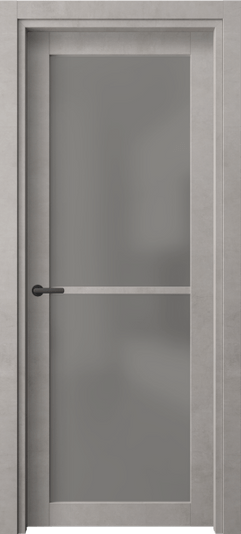 Дверь межкомнатная 2108 ЛСЕ Серый сатин триплекс. Цвет Леон серебро. Материал Технофойл Ламинатин. Коллекция Нео. Картинка.
